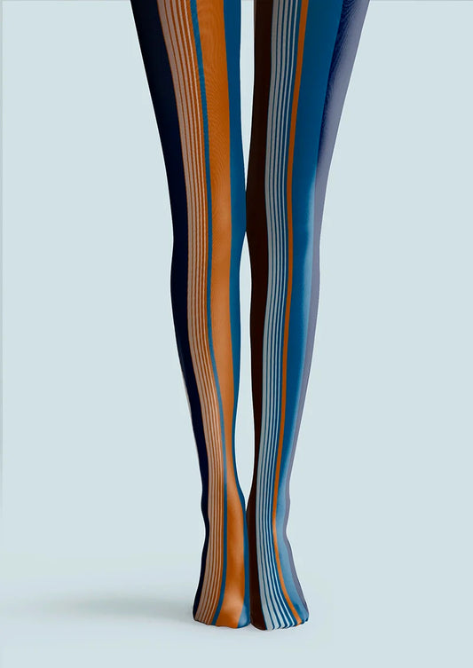 Blue-orange stripes Tights Hosiery Pantyhose