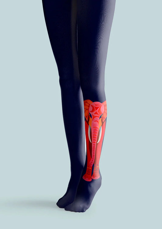 Red Elephant Tights Hosiery Pantyhose