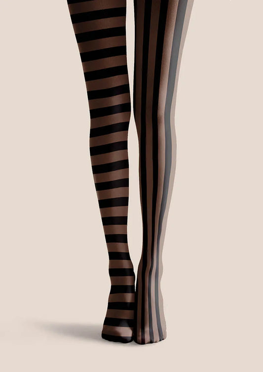 Shadow Panel Stripes Tights Hosiery Pantyhose