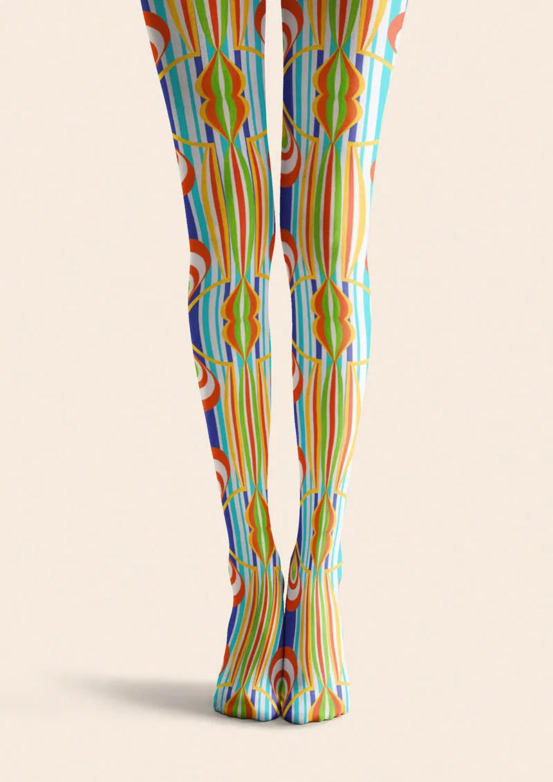 Broken Stripe Tights Hosiery Pantyhose