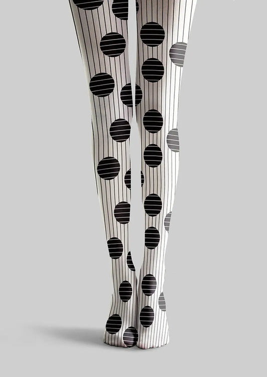 Pop Art Mono Dots Tights Hosiery Pantyhose