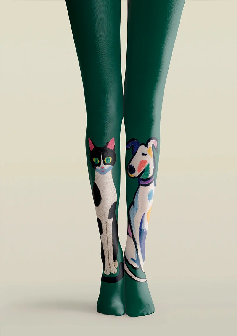 Cat & Dog Chromatic Gamut Tights Hosiery Pantyhose