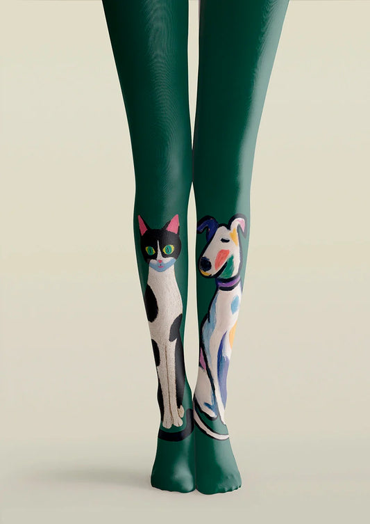 Cat & Dog Chromatic Gamut Tights Hosiery Pantyhose