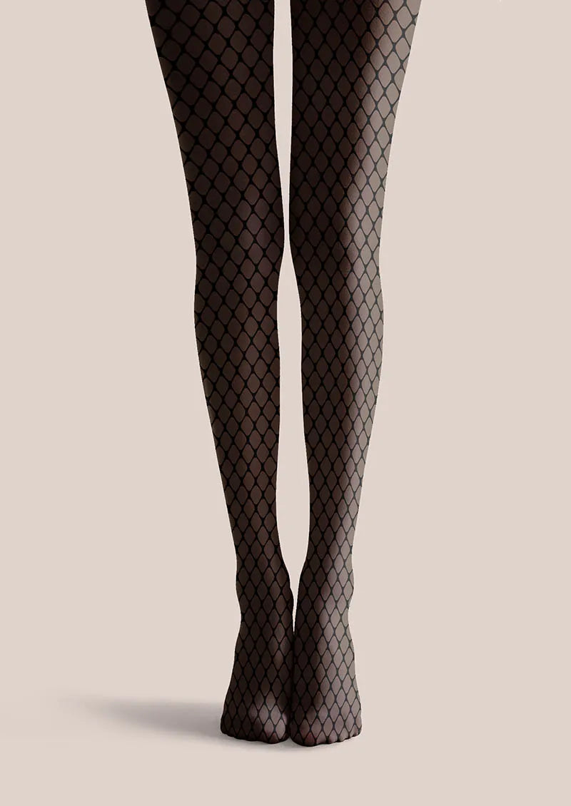Shadow Grid Plaid Pattern Tights Hosiery Pantyhose