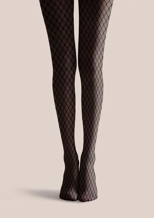 Shadow Grid Plaid Pattern Tights Hosiery Pantyhose