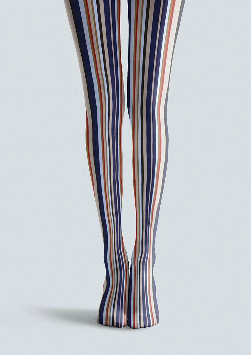 Geometric Art Cool Stripes Tights Hosiery Pantyhose