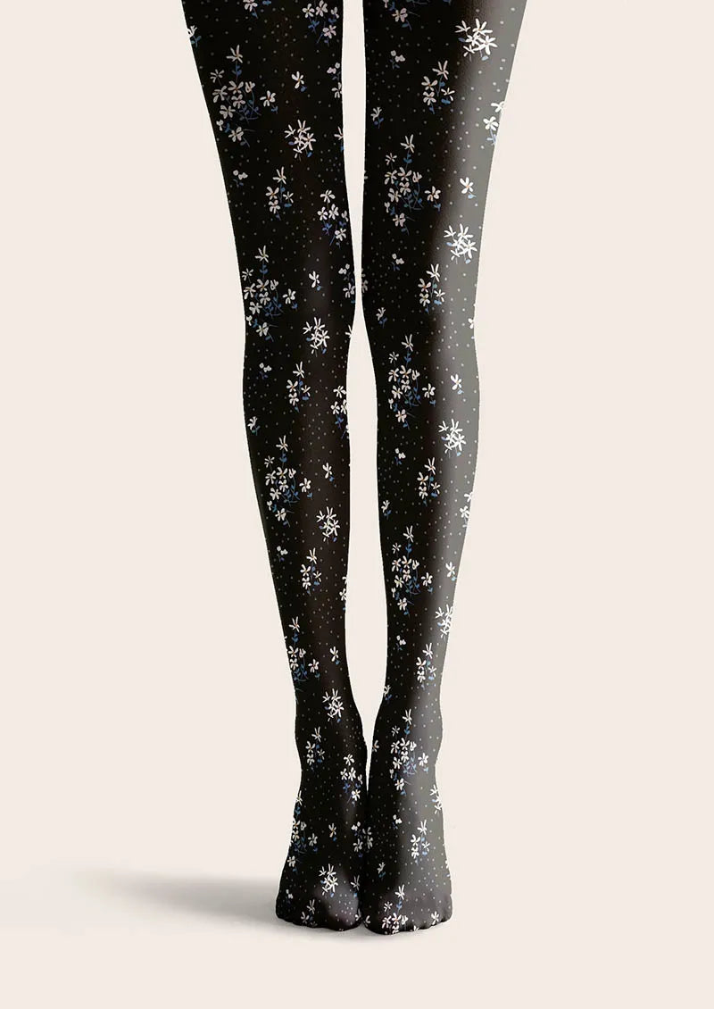 Dark Petals Tights Hosiery Pantyhose