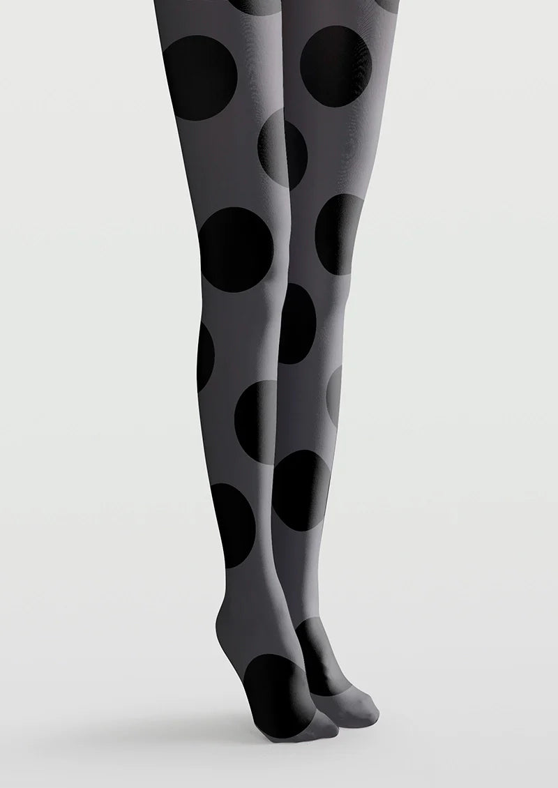 Gray-black polka dots Tights Hosiery Pantyhose