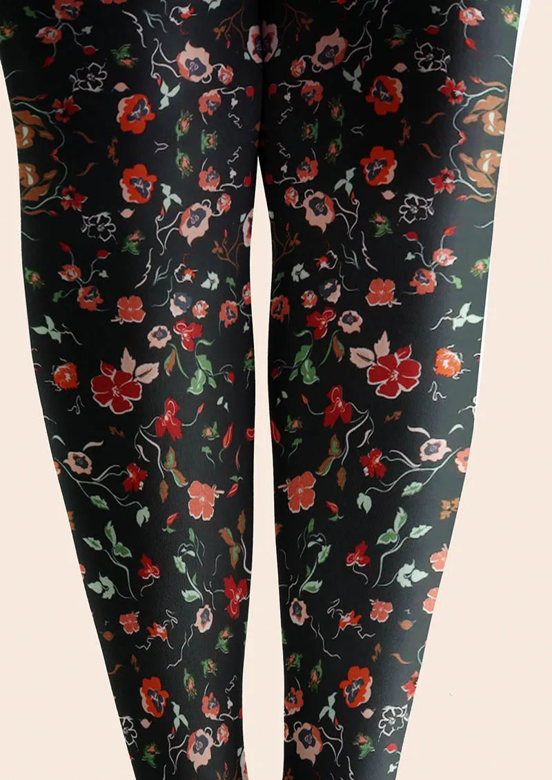 Midnight Bloom Tights Hosiery Pantyhose