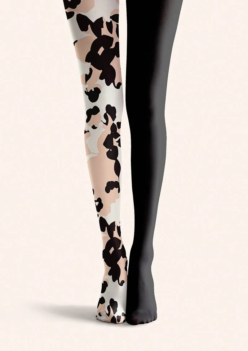 Abstract Leaf Shadow Tights Hosiery Pantyhose