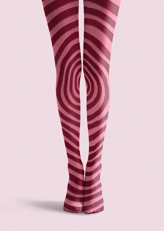 Pink Swirl Tights Hosiery Pantyhose