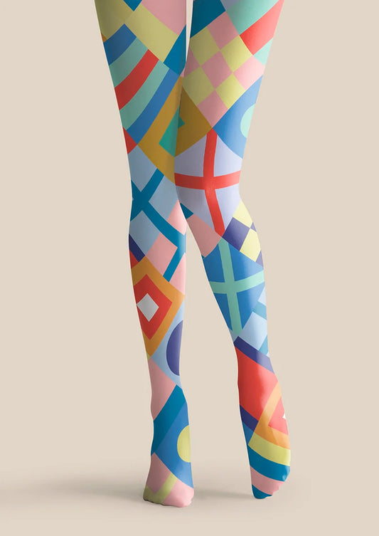Color Structure Tights Hosiery Pantyhose