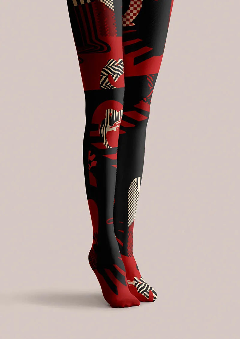 Musical elements Rock Lines Tights Hosiery Pantyhose