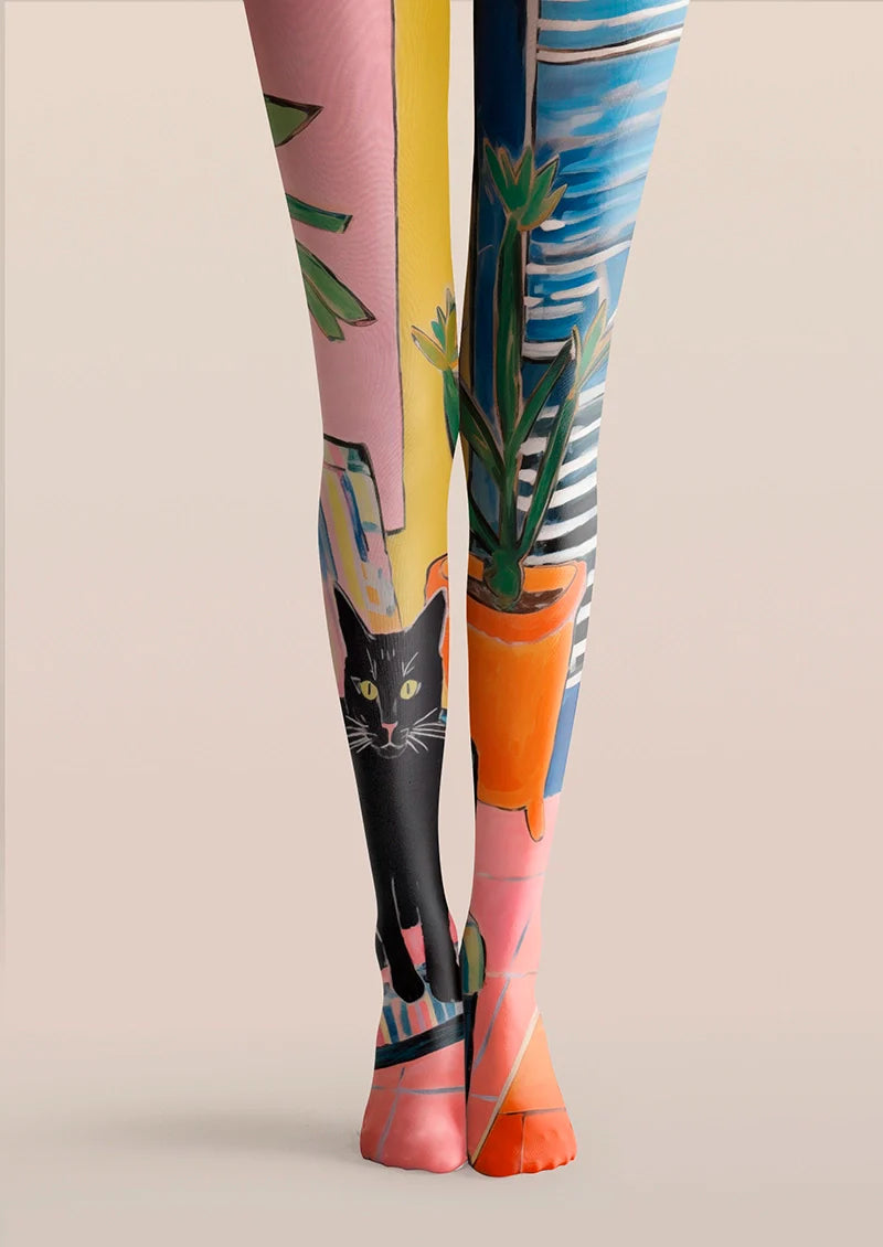 Cat of the Afternoon Tights Hosiery Pantyhose