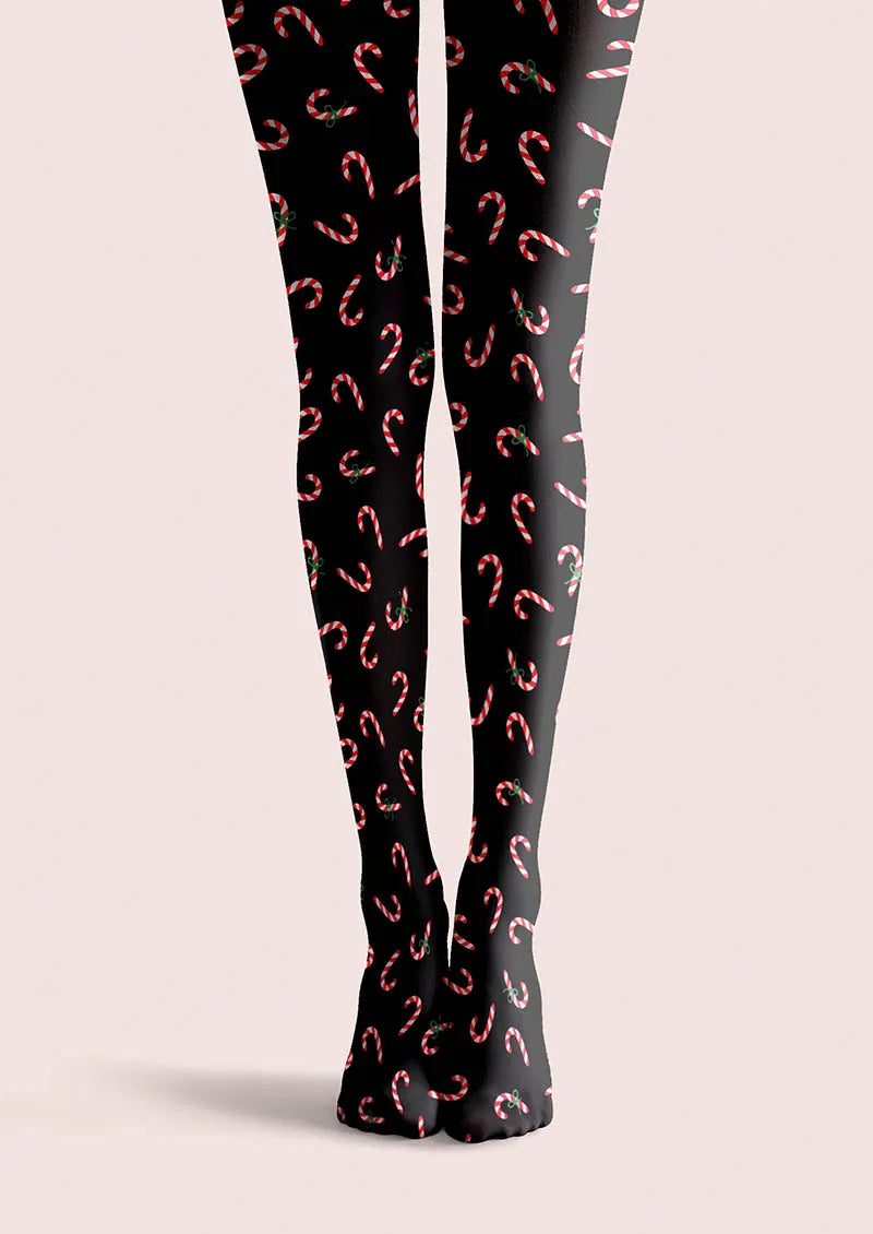 Candy Cane Pattern Tights Hosiery Pantyhose