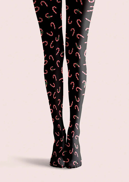 Candy Cane Pattern Tights Hosiery Pantyhose