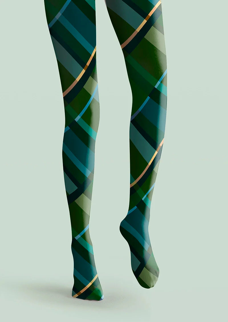 Blue diagonal stripes Tights Hosiery Pantyhose