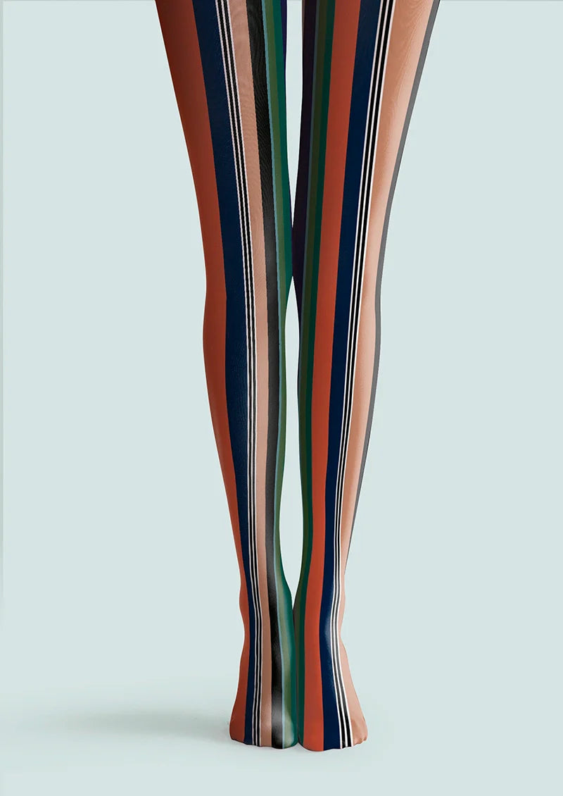 Dusty Striped Tights Hosiery Pantyhose