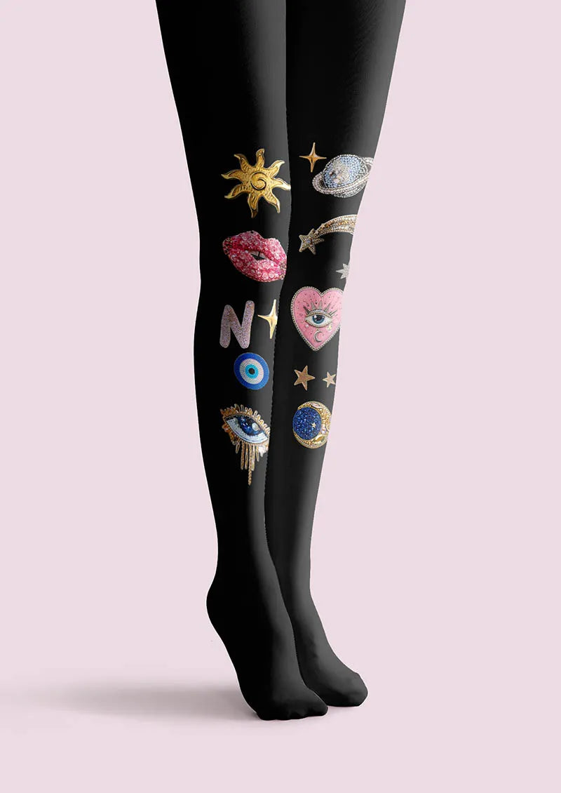 Fun Art  Fun Planet Tights Hosiery Pantyhose