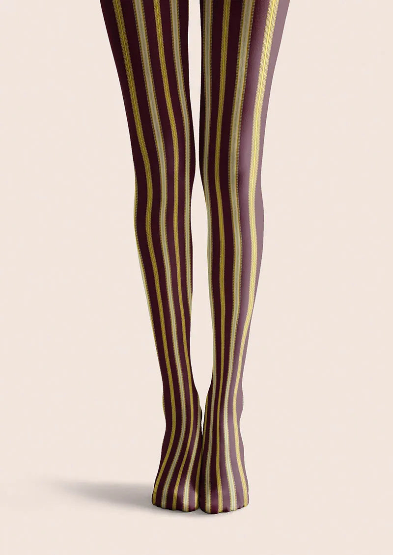 Retro Verticals Tights Hosiery Pantyhose