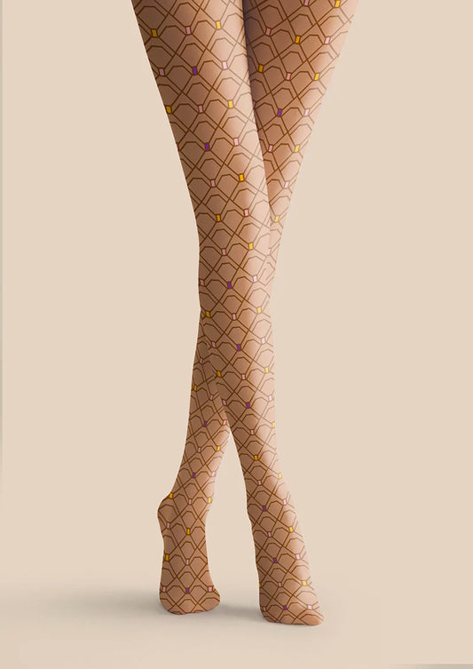 Light brown stripes Tights Hosiery Pantyhose