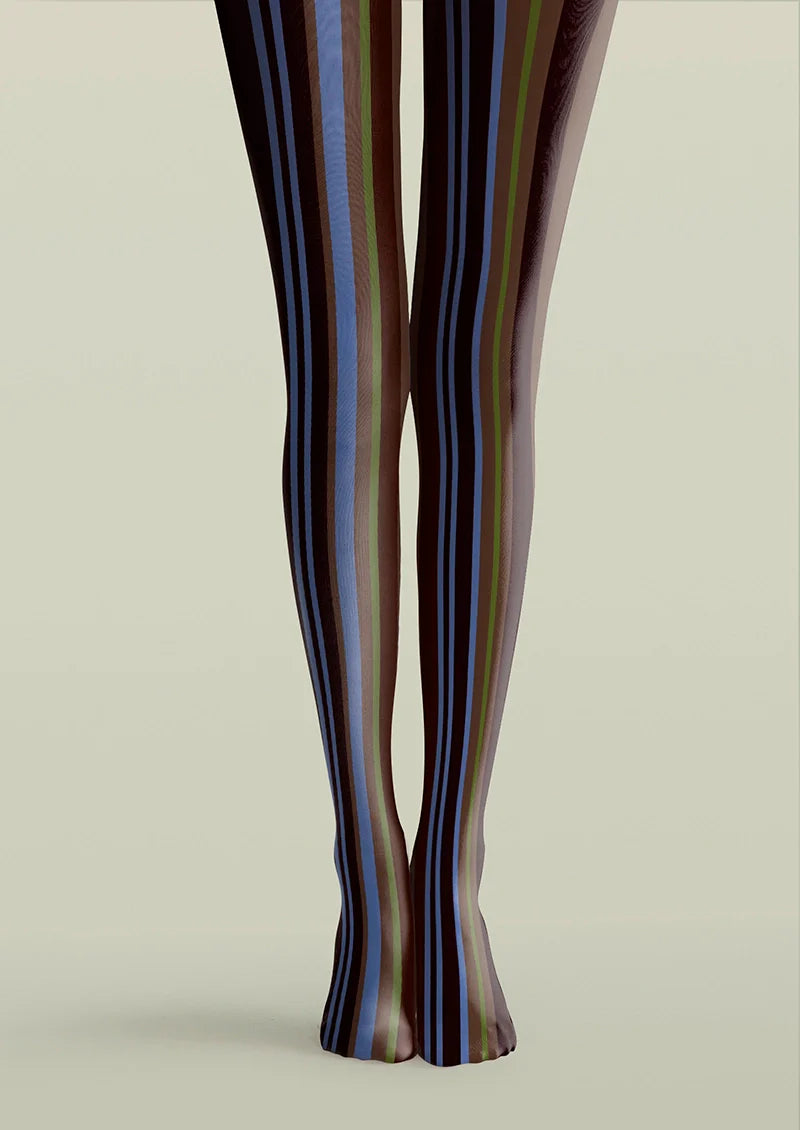 Purple & green stripes Tights Hosiery Pantyhose