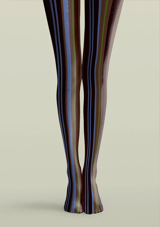 Purple & green stripes Tights Hosiery Pantyhose
