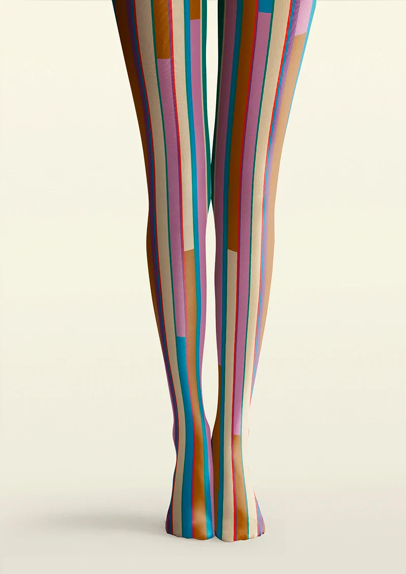 Broken Colors stripes Tights Hosiery Pantyhose
