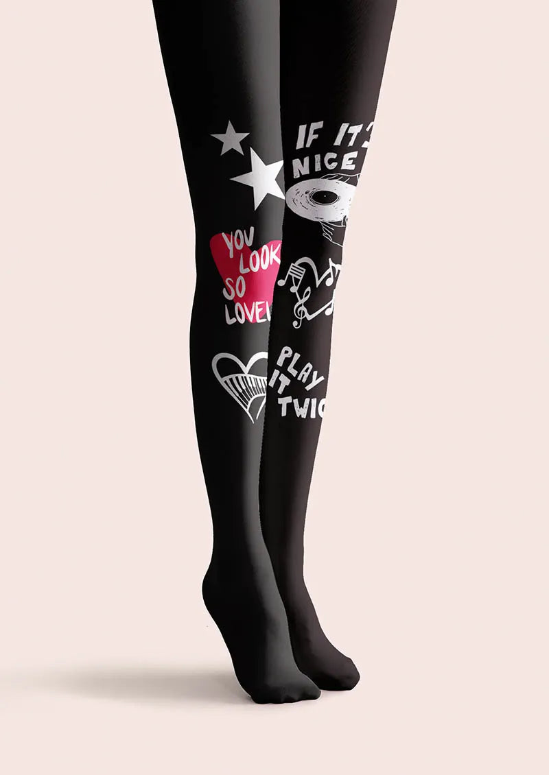 Musical elements Play It Loud Tights Hosiery Pantyhose