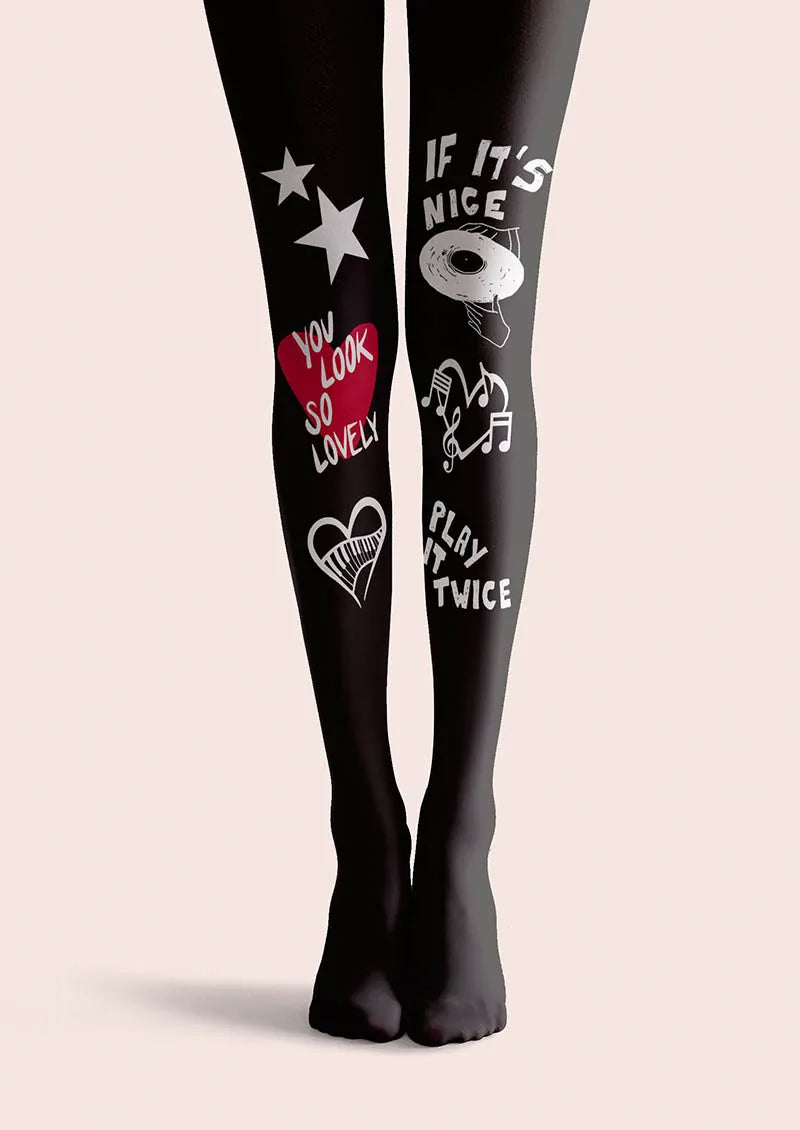 Musical elements Play It Loud Tights Hosiery Pantyhose
