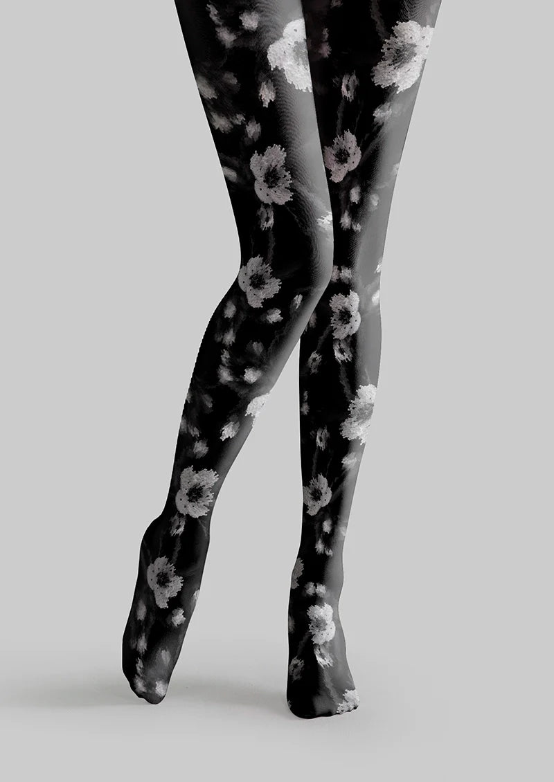 Night-Blooming Flower Tights Hosiery Pantyhose