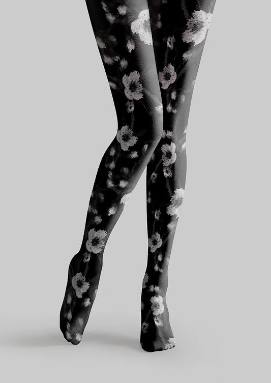 Night-Blooming Flower Tights Hosiery Pantyhose