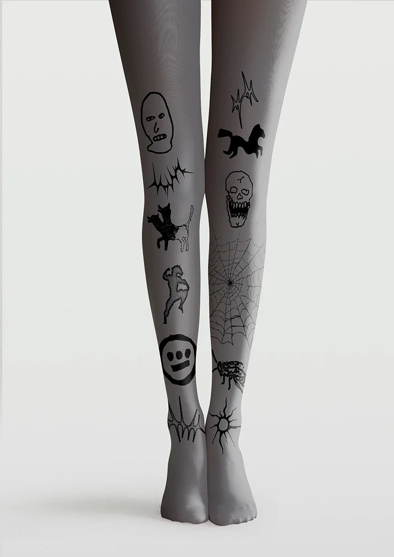 Street Skeleton Tights Hosiery Pantyhose