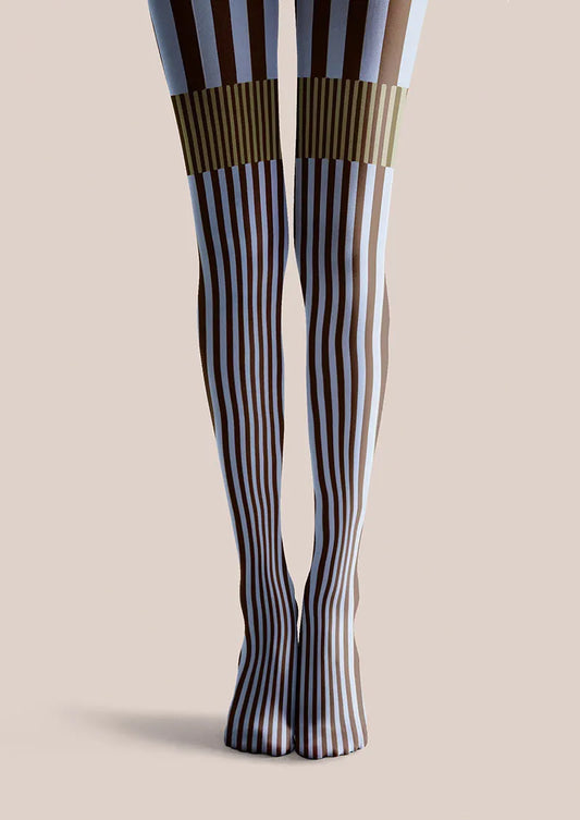Geometric Art Retro Wave Tights Hosiery Pantyhose