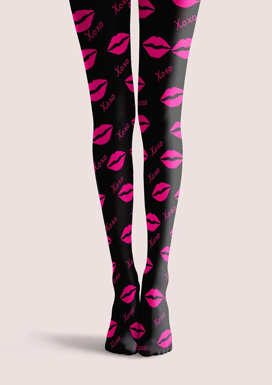 Valentine's Day Pop Heart Beat Tights Hosiery Pantyhose