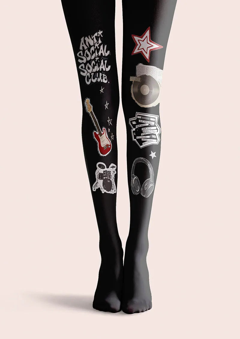 Musical elements Rock Statement Tights Hosiery Pantyhose