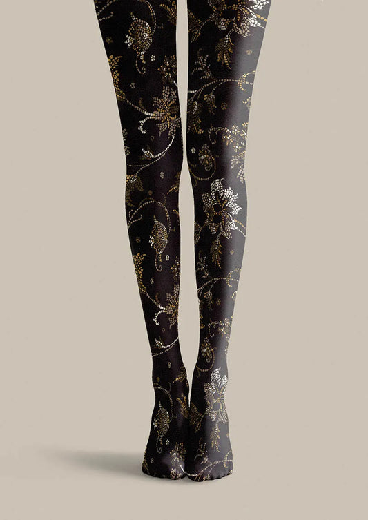 Floral pattern Dark Floral Tights Hosiery Pantyhose