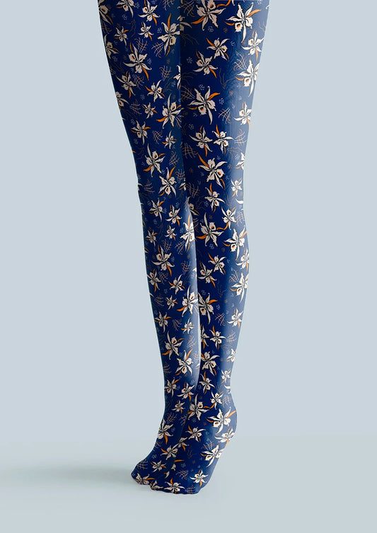blue Bud Tights Hosiery Pantyhose