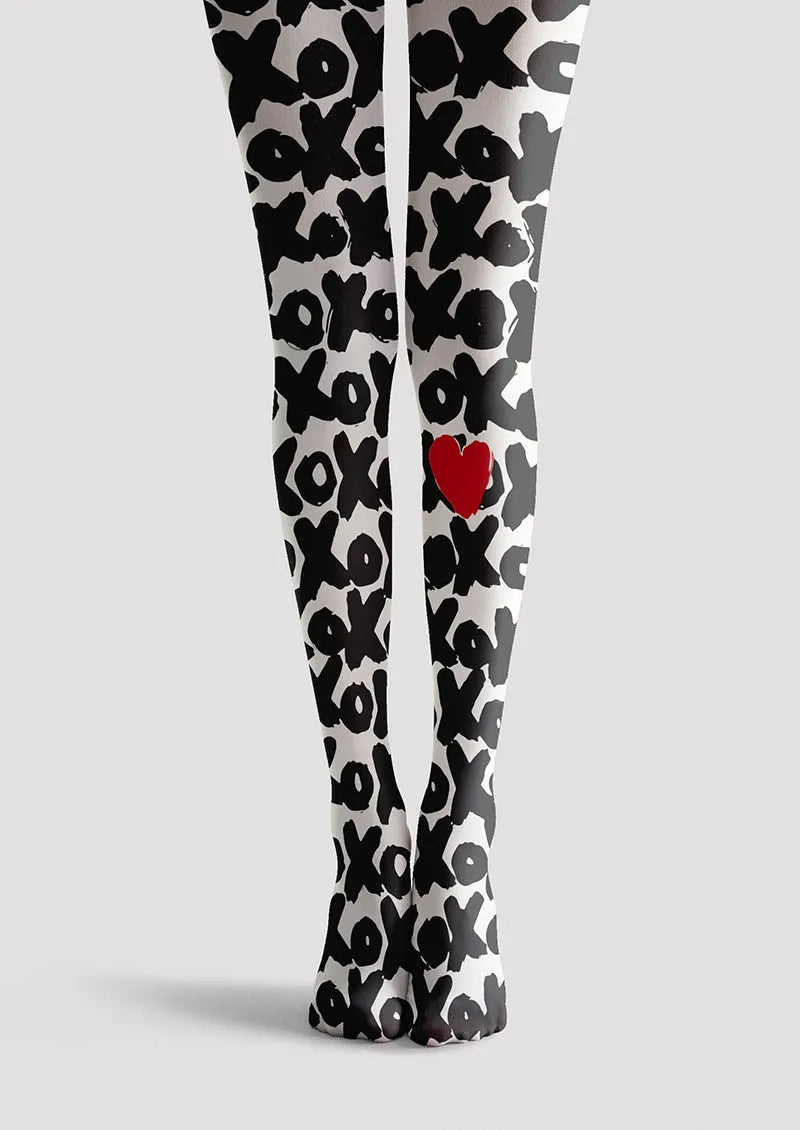 Valentine's Day Heart Alert Tights Hosiery Pantyhose