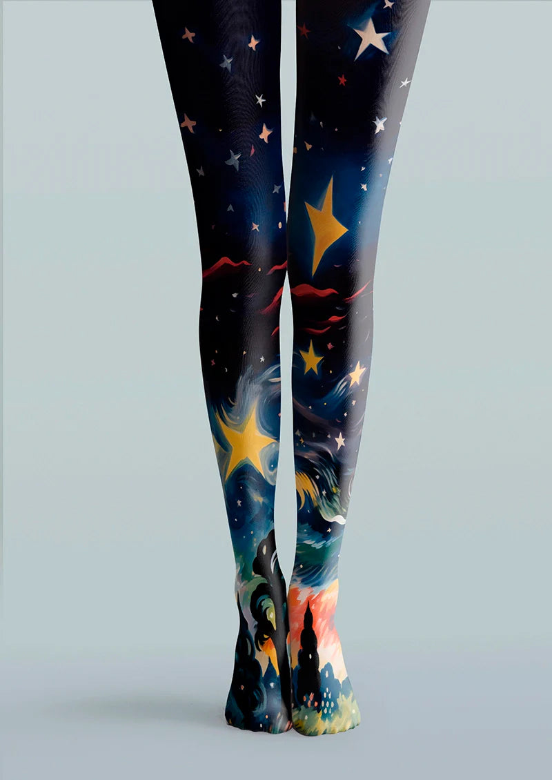 Colorful Starry Sky Tights Hosiery Pantyhose