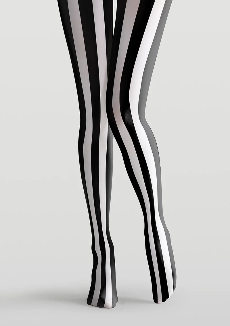 Black-white  stripes Tights Hosiery Pantyhose