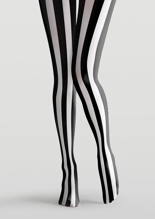 Black-white  stripes Tights Hosiery Pantyhose