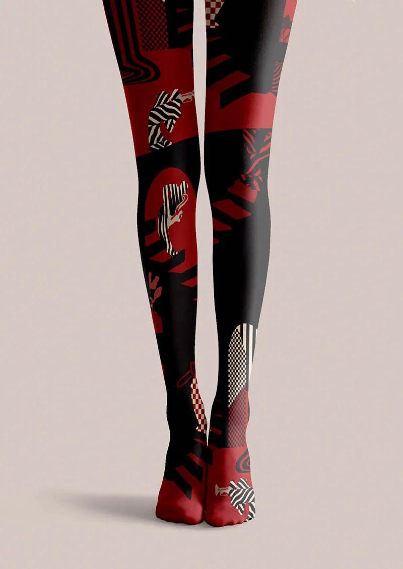 Musical elements Rock Lines Tights Hosiery Pantyhose