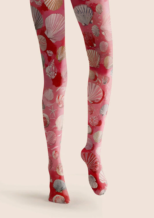 Pink Shell Tights Hosiery Pantyhose