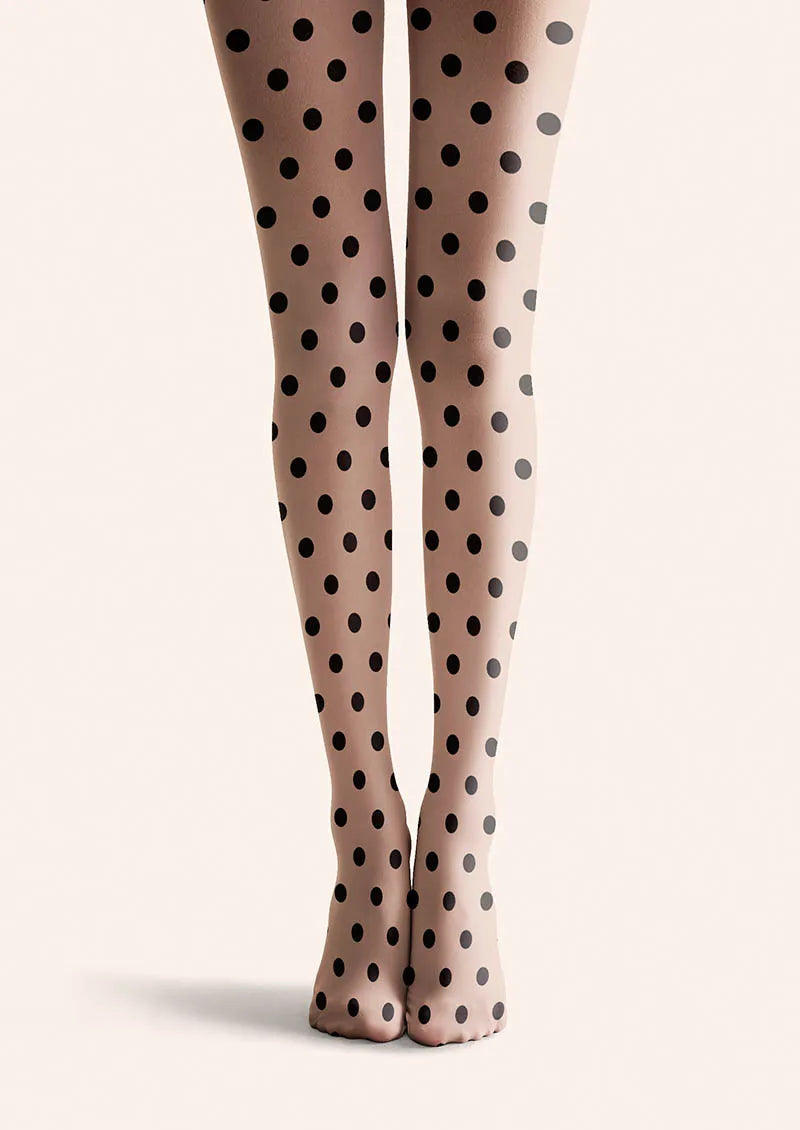 Pop Art Nude Dots Tights Hosiery Pantyhose
