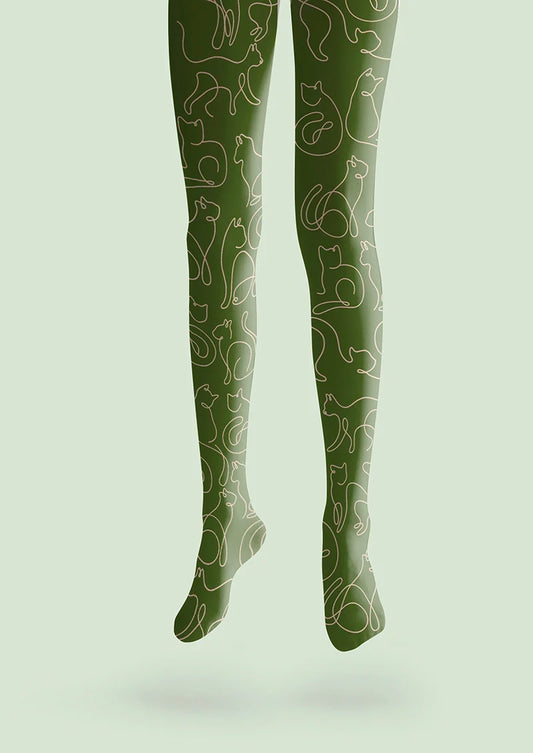 Cat Line Tights Hosiery Pantyhose