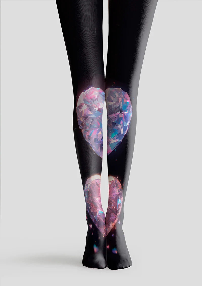 Valentine's Day Love Diamond Tights Hosiery Pantyhose
