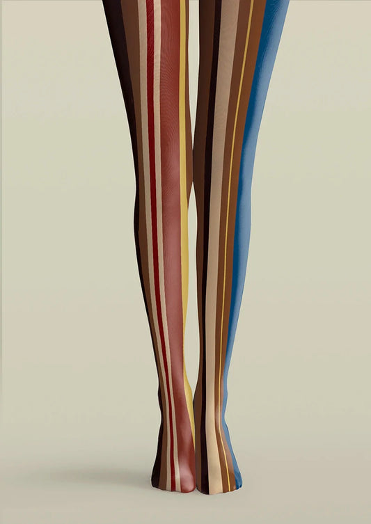 Yesterday Rhythm Retro Striped Tights Hosiery Pantyhose