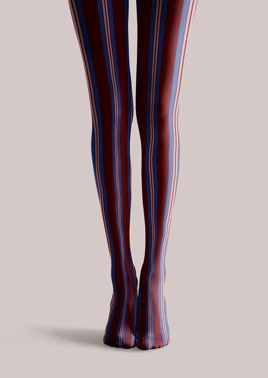 Geometric Art Vintage Groove Tights Hosiery Pantyhose