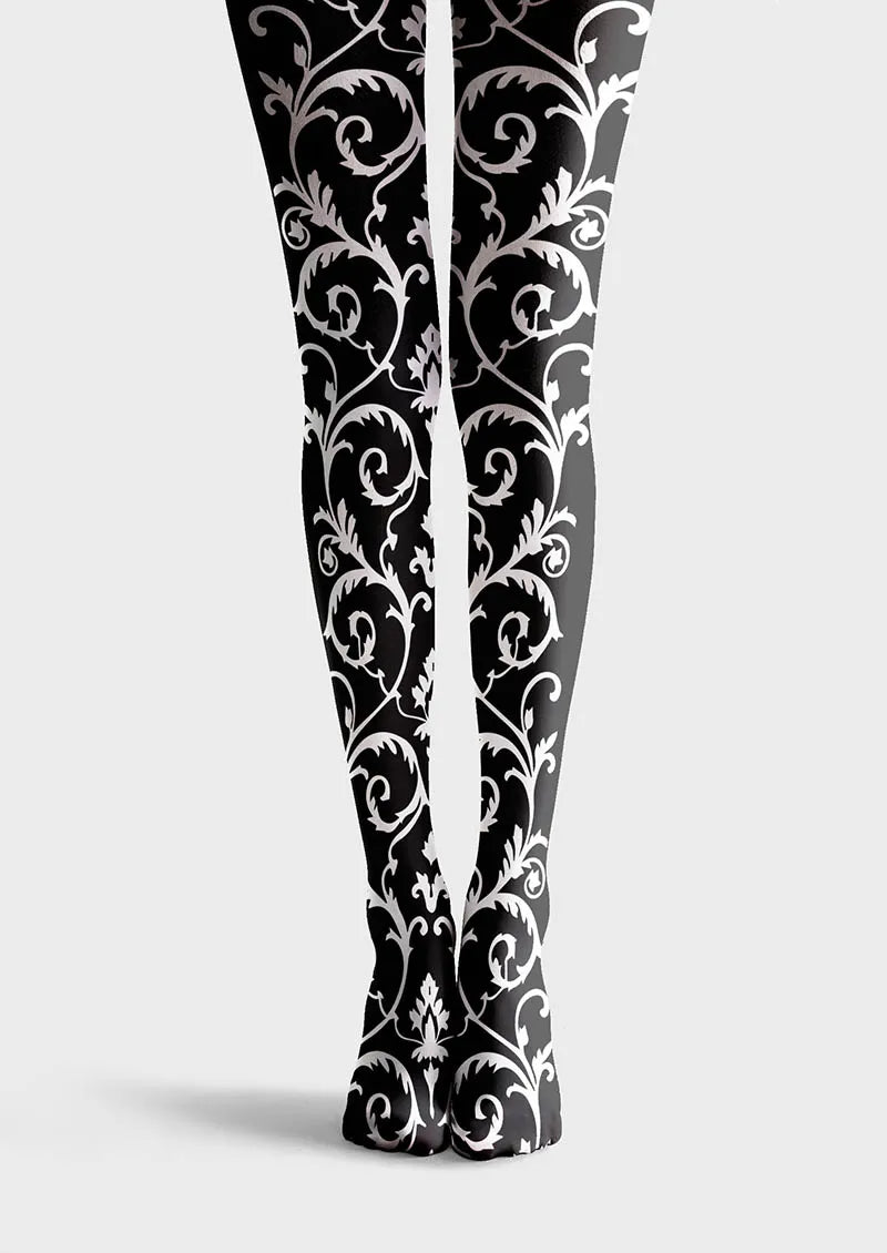 Baroque Bloom Tights Hosiery Pantyhose